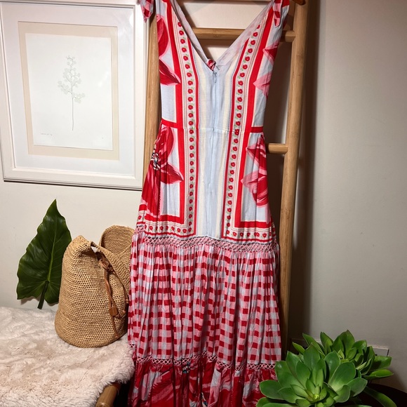 Farm rio Azalea mix midi cutout dress - Picture 8 of 9